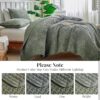 WARMDERN Luxury Velvet Quilt Set King Size, Cross Stitch Quilts Striped Bedding Set, Soft Lightweight Bedspread and Coverlet with 2 Pillow Shams for All Season, Green, 106" x 96" - Image 7