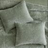 WARMDERN Luxury Velvet Quilt Set King Size, Cross Stitch Quilts Striped Bedding Set, Soft Lightweight Bedspread and Coverlet with 2 Pillow Shams for All Season, Green, 106" x 96" - Image 5