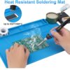 STREBITO Soldering Mat Electronics Repair Mat, Silicone Work Mat Heat Resistant 932°F, Magnetic Mat for Screws and Tools, Solder Mat Silicone Pad for Watch, Phone, Eyeglass, Knife, Size 13.8 "x 9.9" - Image 7