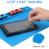 STREBITO Soldering Mat Electronics Repair Mat, Silicone Work Mat Heat Resistant 932°F, Magnetic Mat for Screws and Tools, Solder Mat Silicone Pad for Watch, Phone, Eyeglass, Knife, Size 13.8 "x 9.9" - Image 5