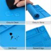 STREBITO Soldering Mat Electronics Repair Mat, Silicone Work Mat Heat Resistant 932°F, Magnetic Mat for Screws and Tools, Solder Mat Silicone Pad for Watch, Phone, Eyeglass, Knife, Size 13.8 "x 9.9" - Image 4