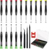 STREBITO 19-Piece Small Screwdriver Set, Mini Precision Screwdriver Set with Case, Phillips, Slotted, Torx, Tweezers, Precision Screwdriver Kit for Eyeglass, Watch, Jeweler, Computer, Laptop, Phone - Image 5