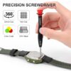 STREBITO 19-Piece Small Screwdriver Set, Mini Precision Screwdriver Set with Case, Phillips, Slotted, Torx, Tweezers, Precision Screwdriver Kit for Eyeglass, Watch, Jeweler, Computer, Laptop, Phone - Image 4