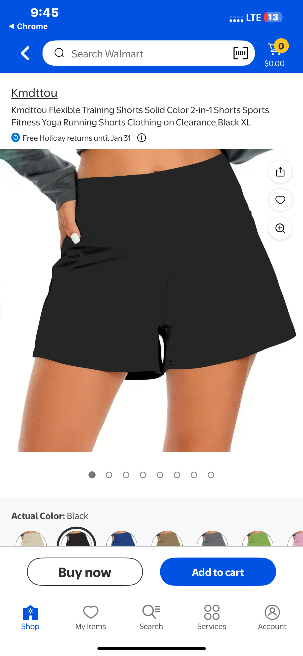 black high-waisted seamless athletic shorts - 图片 4