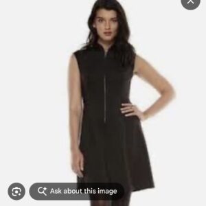 black sleeveless fit and flare dress