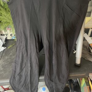 black, drop-crotch harem pants